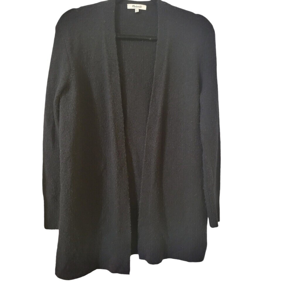 Madewell Cozy Walker Cardigan Sweater XS Oversized Merino Wool/ Alpaca Black